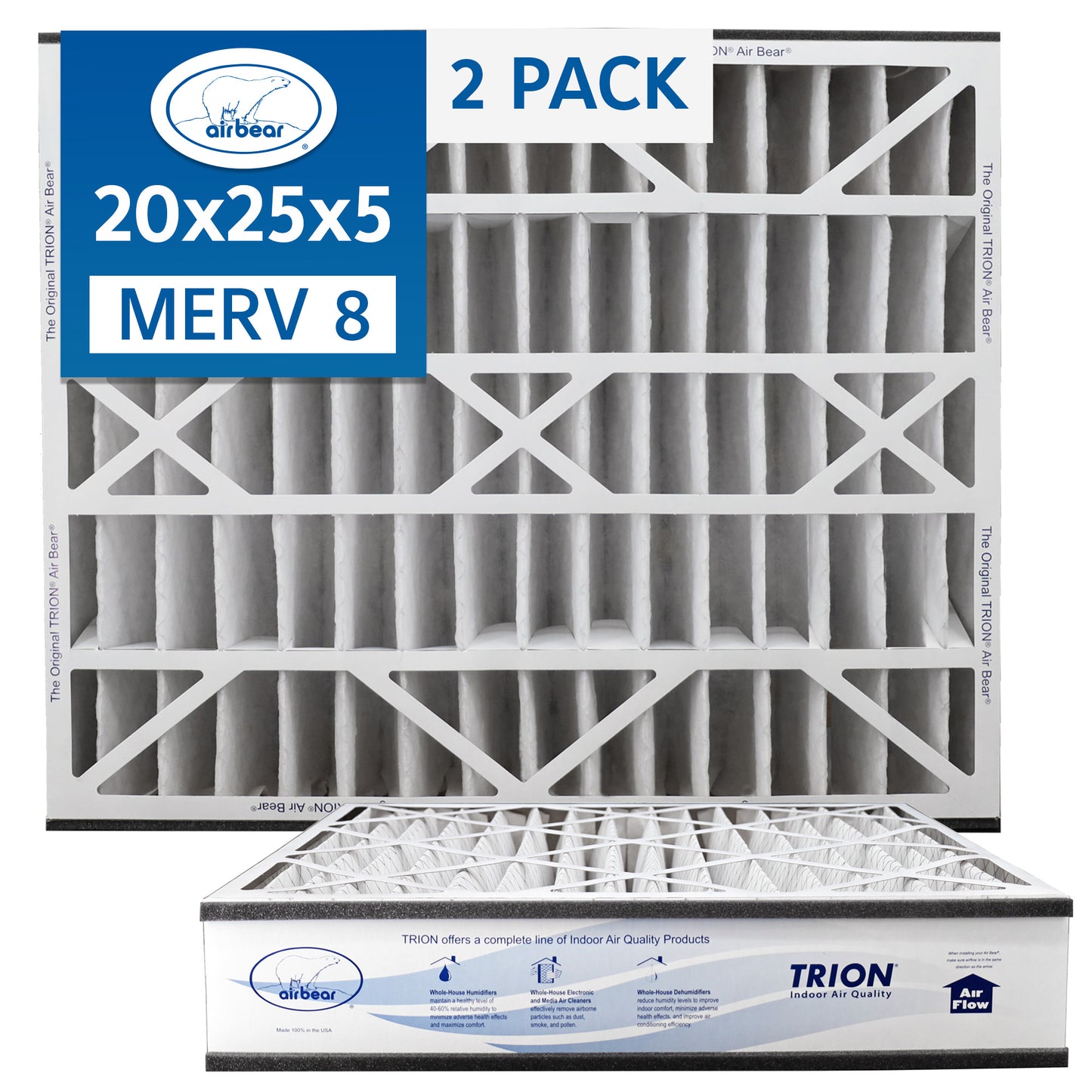 Air Bear 20x25x5 Pleated Air Filter